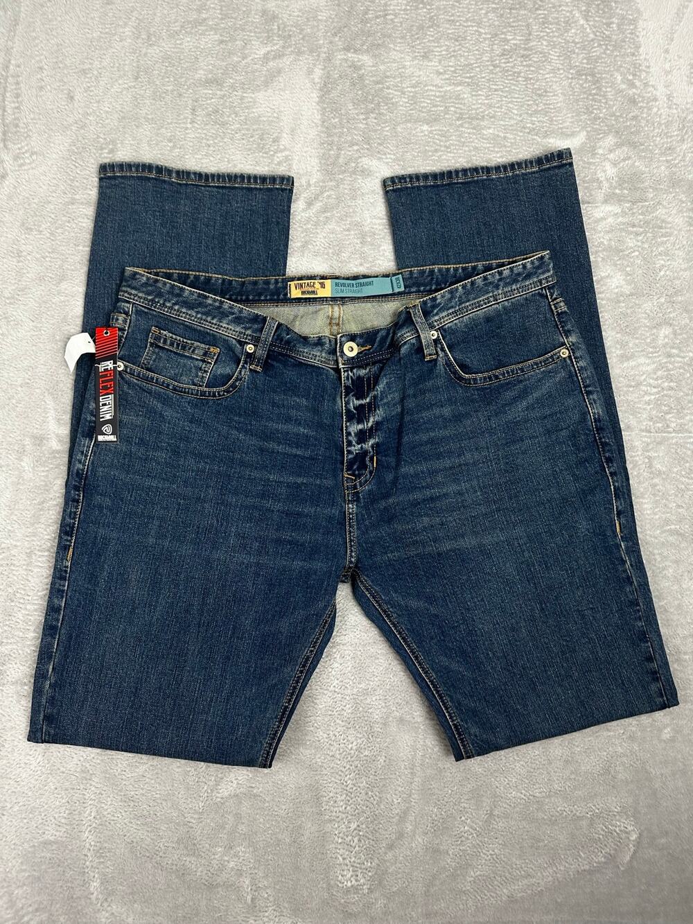 Rock and Roll Denim Revolver Regular Fit Straight Leg Jeans 42x38 Western